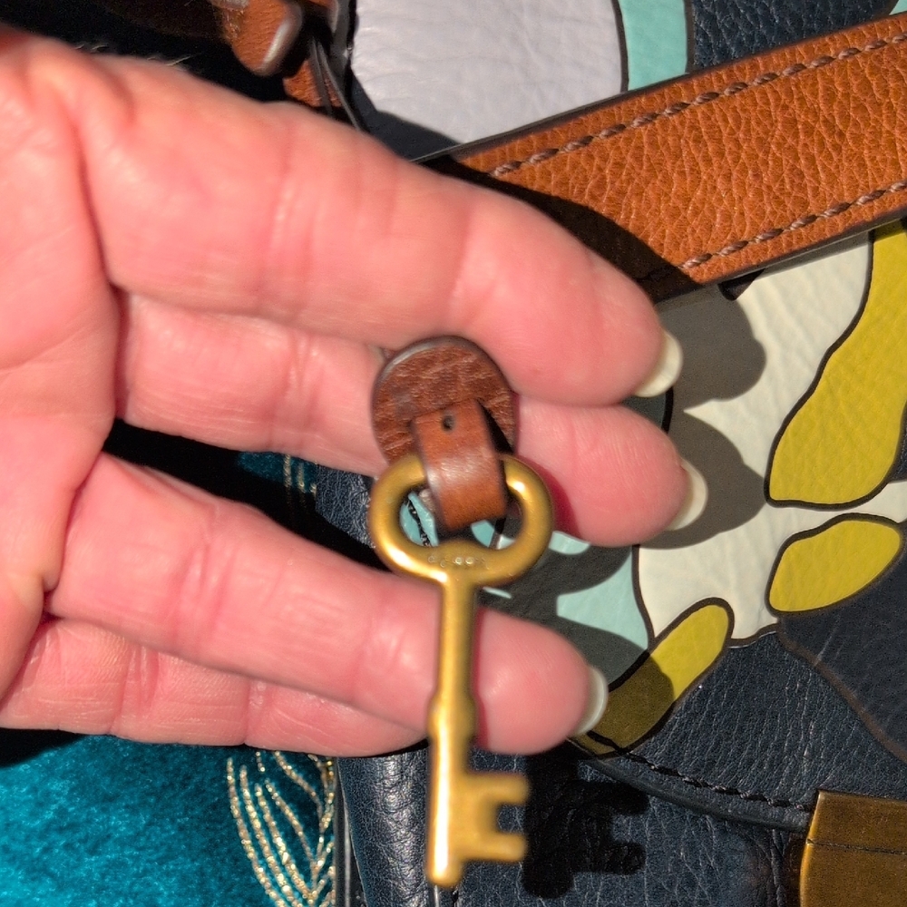 Fossil Emi Saddle Crossbody Bag Model ZB6852403 Has Her key ! - Picture 9 of 10